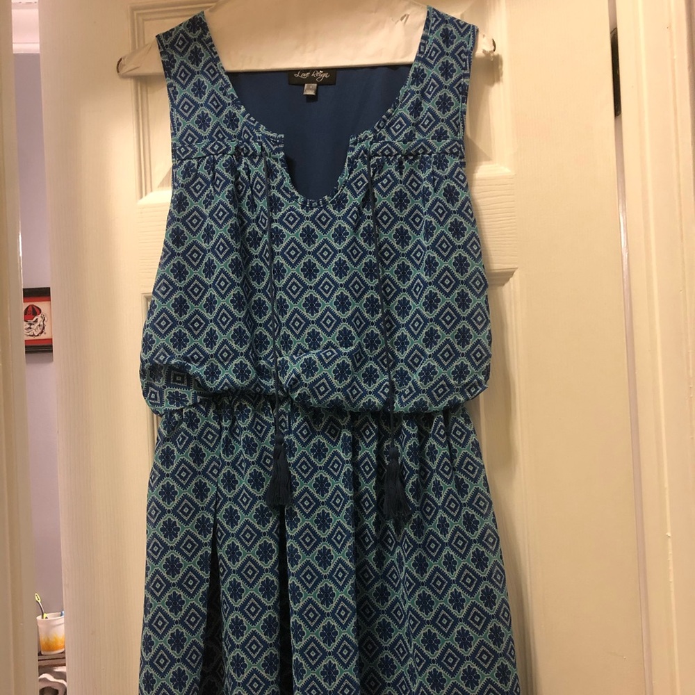 Blue multicolor dress